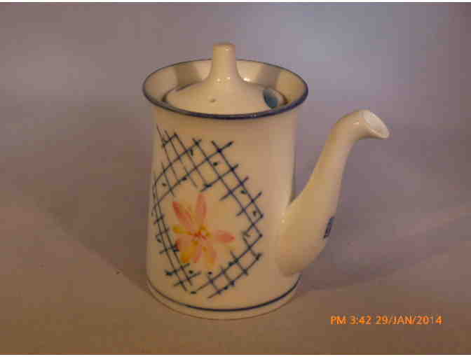 Floral soy sauce pitcher