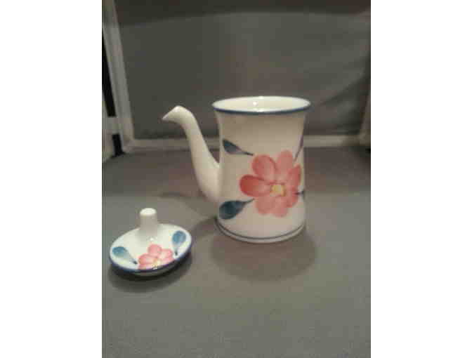 Floral soy sauce pitcher