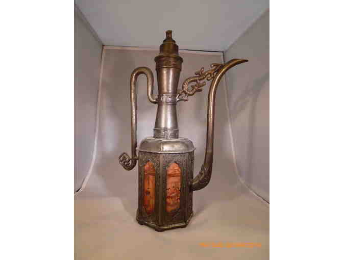 Chinese Pewter Teapot Kettle Caddy