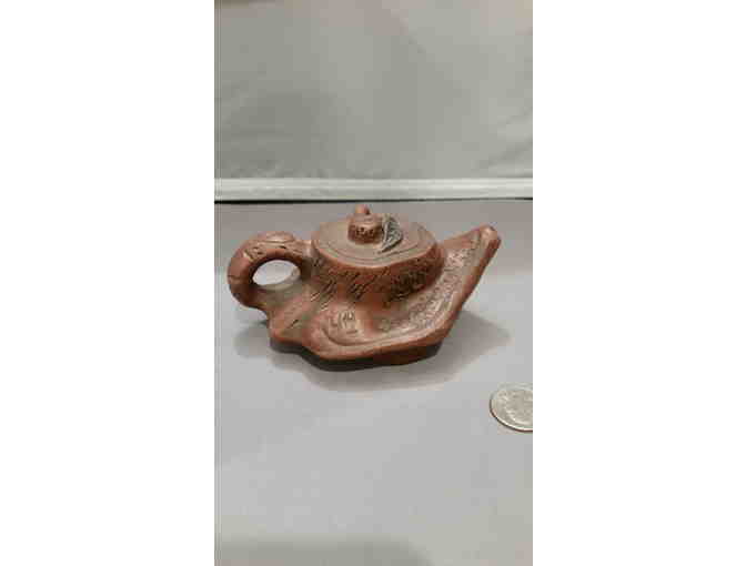 Red Clay Tree Stump Teapot (Yixing)