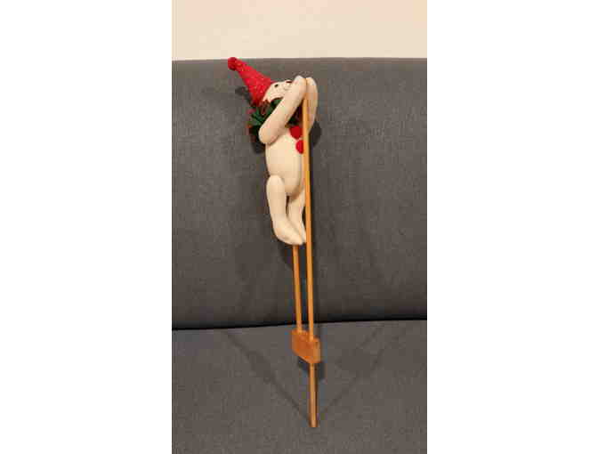 Moveable Puppet - Christmas Bear on a Stick