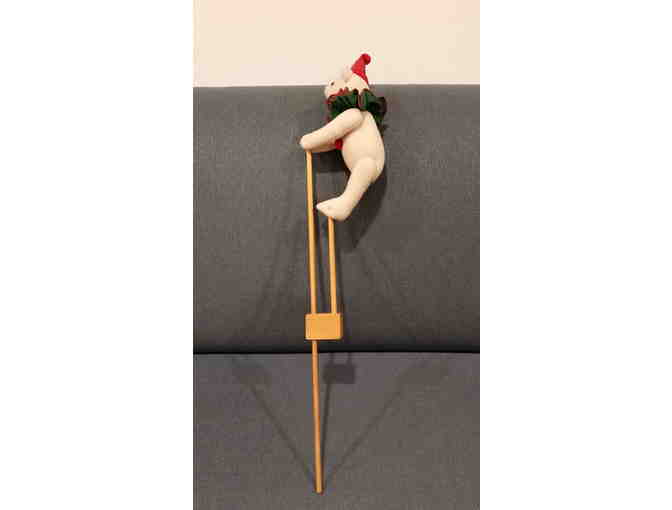 Moveable Puppet - Christmas Bear on a Stick
