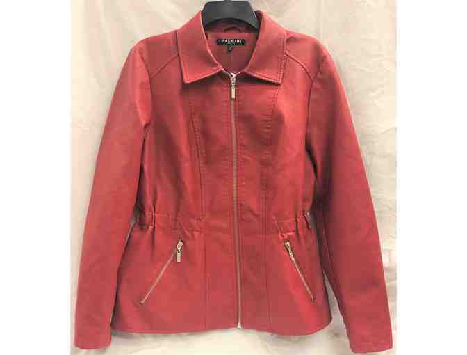 Baccini Red Leather Jacket - Photo 1