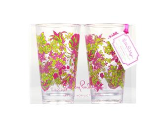 Lilly Pulitzer Hotty Pink 'Luscious' Pitcher and Tumbler set