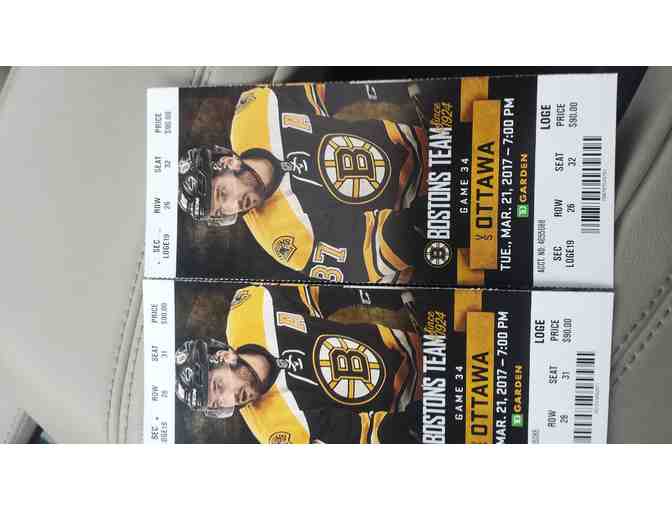 BOSTON BRUINS HOCKEY GAME: 2 Amazing Tickets Versus the Ottawa Senators