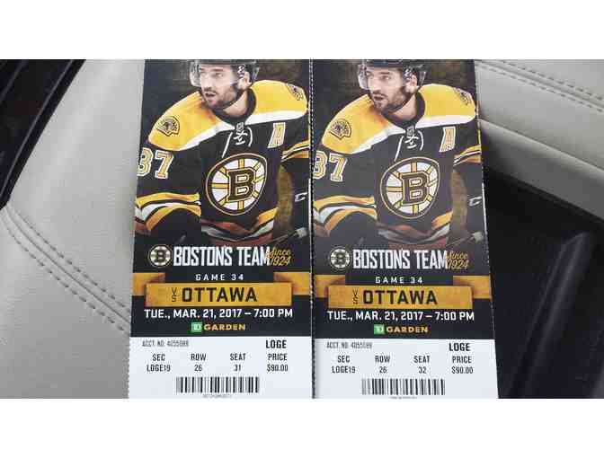 BOSTON BRUINS HOCKEY GAME: 2 Amazing Tickets Versus the Ottawa Senators