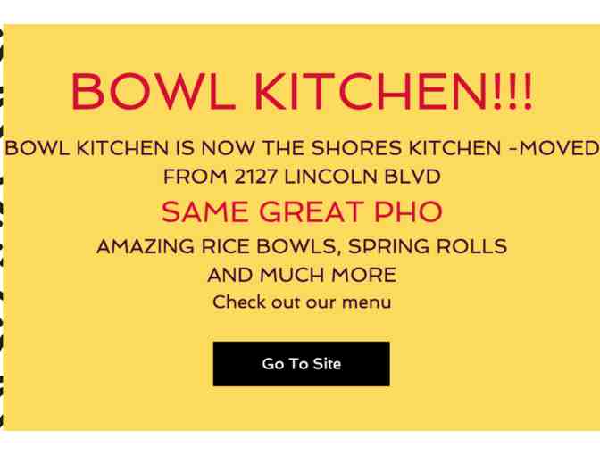 The Shores Kitchen $25 gift certificate #1