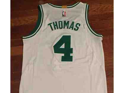 Autographed Isaiah Thomas White Celtics Jersey