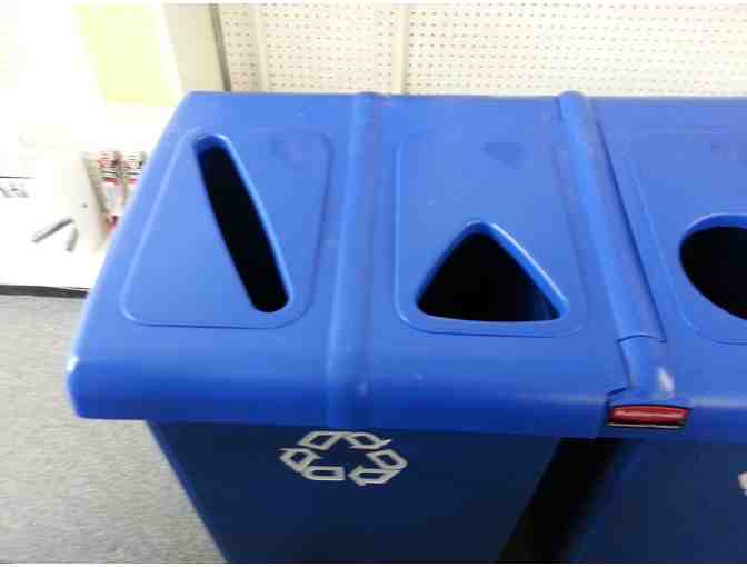 Rubbermaid recycling station from Griggs Office Supply