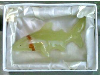 Beautiful hand-crafted onyx shark sculpture