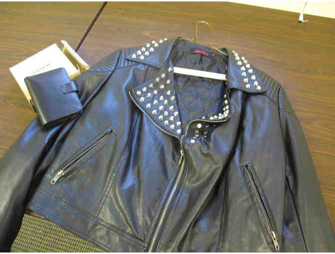 Leather Jacket with Coach Wallet