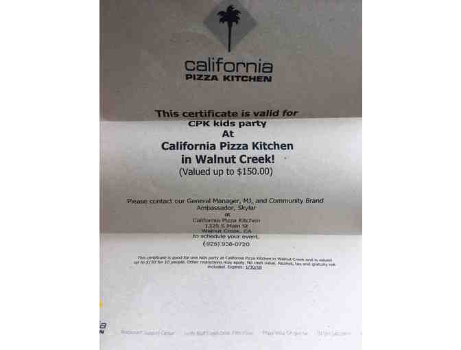 Kids' Party At California Pizza Kitchen for 10!