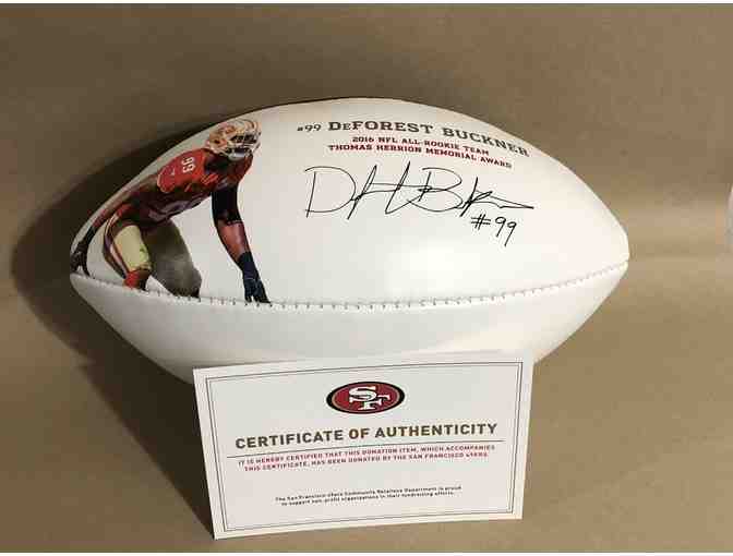 San Francisco 49ers DeForest Buckner Laser Engraved Football