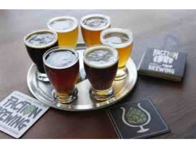 Certificate for 2 Flights of Beer at Faction Brewing