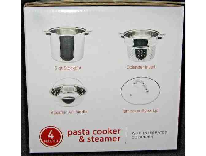 Parini Pasta Cooker & Steamer With Integrated Colander 4 Piece Set 5-Quart (2 of 2)