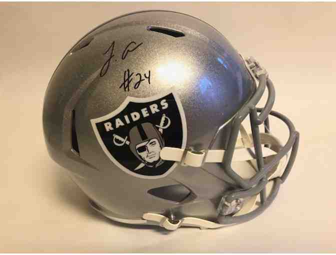 Oakland Raiders Helmet signed by Johnathan Abram #24