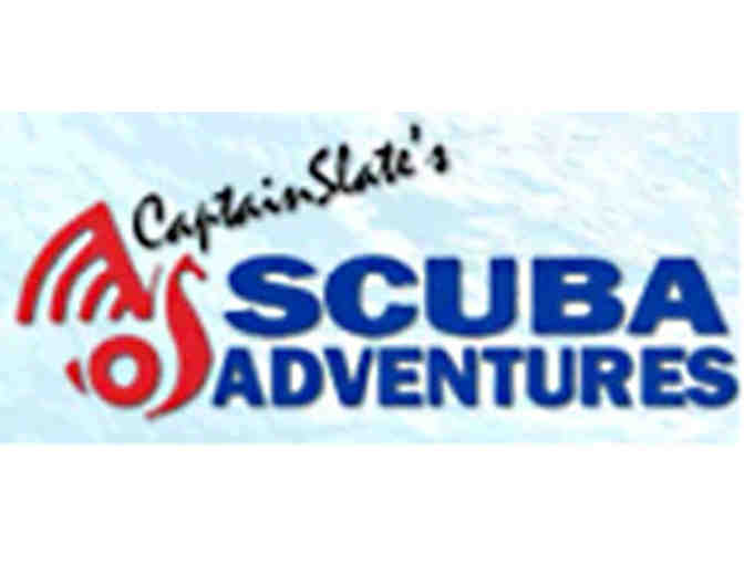 For Two Divers ~ A two-tank half-day charter with Captain Slates Scuba Adventures . . .