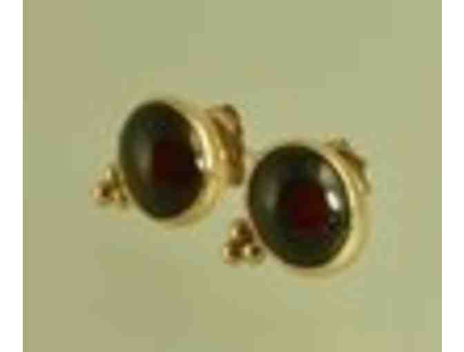 Deep Garnet 14k Gold Earrings by Susan McDonough