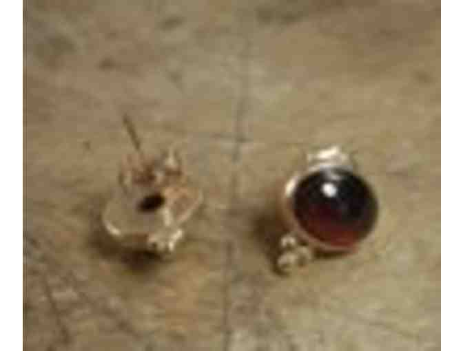 Deep Garnet 14k Gold Earrings by Susan McDonough