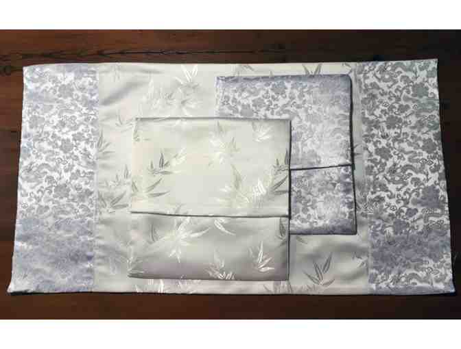 Set of brocade text covers and Puja table cover - by Lisa Wenrich