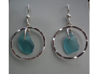 Turquoise Sea Glass Necklace and Earring Set