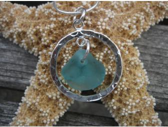Turquoise Sea Glass Necklace and Earring Set