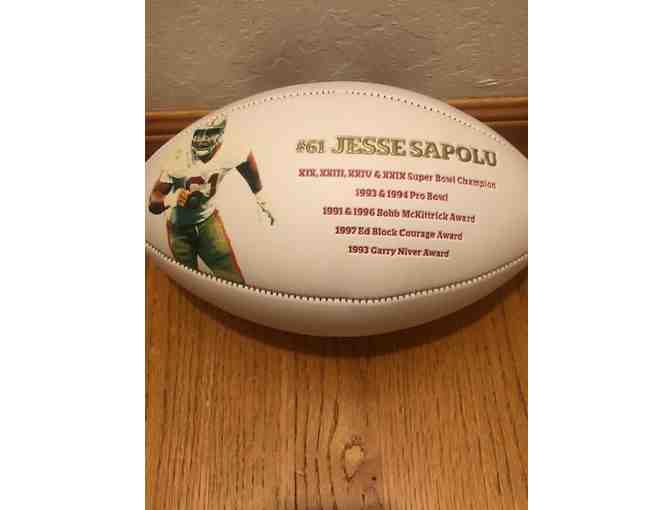 Authentic San Francisco 49ers Limited Edition Signed Football by #61 Jesse Sapolu