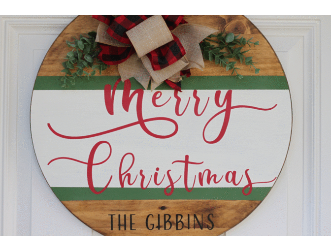 Custom Family Wood Door Sign