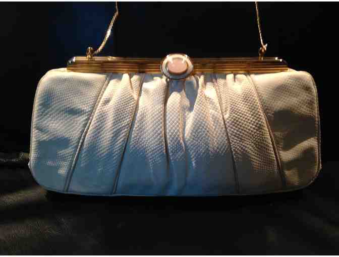 Cream and Gold Judith Leiber Handbag