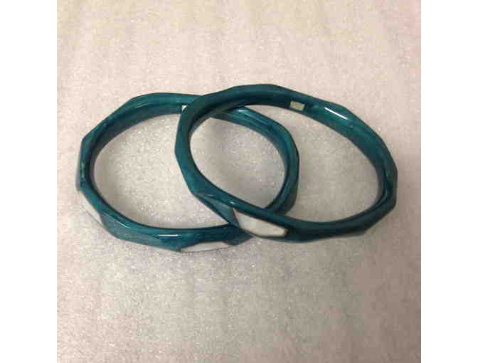 Green Ippolita Resin Bangle Bracelet Set