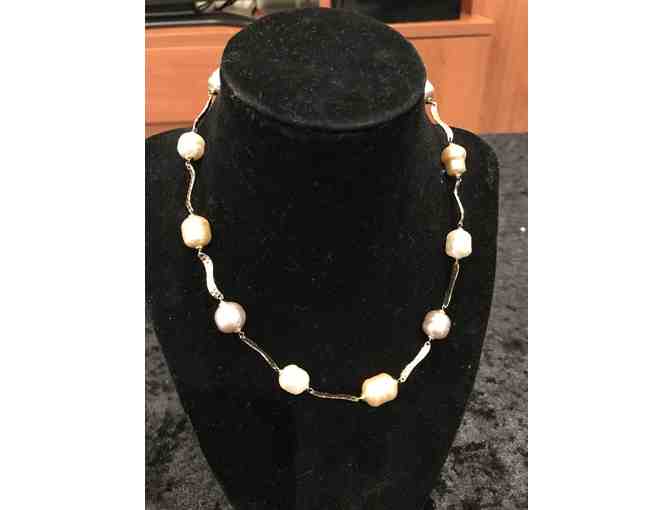 1 Majorica Multi Color Baroque Pearl & Sterling Silver Necklace - Photo 1