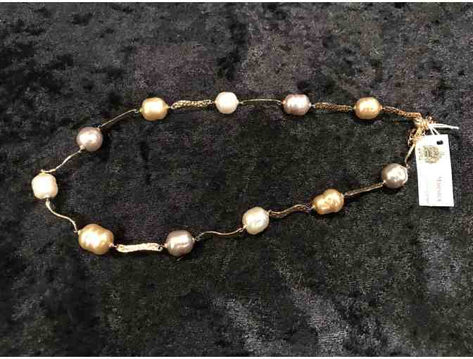 1 Majorica Multi Color Baroque Pearl & Sterling Silver Necklace - Photo 2