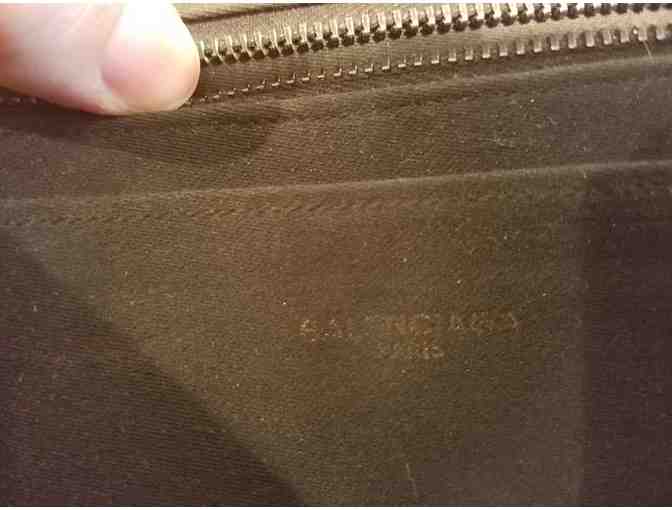 1 Vintage Black Linen Balenciaga Handbag - Photo 2