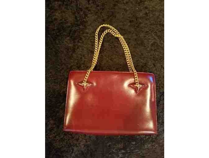 1 Vintage Leather Burgundy Gucci Shoulder Bag - Photo 1