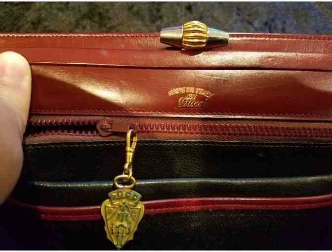 1 Vintage Leather Burgundy Gucci Shoulder Bag - Photo 3