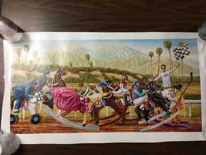 2008 Jockey Legends Race Print on Canvas