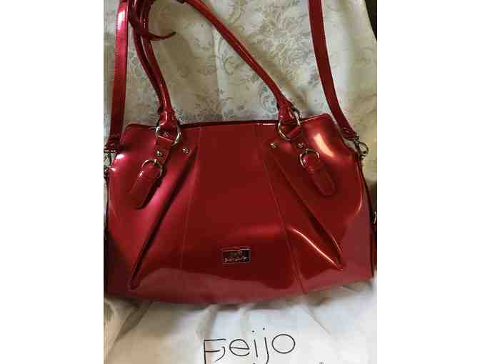 Beijo Designer Handbag - Red