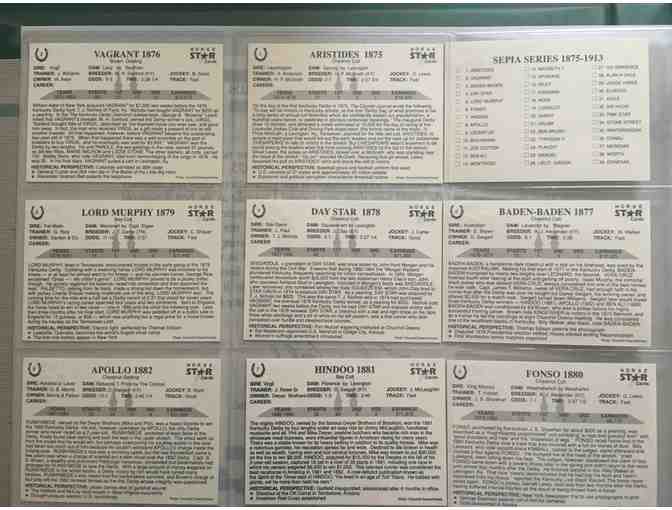 Kentucky Derby Trading Cards Ltd Edition 1875-1991