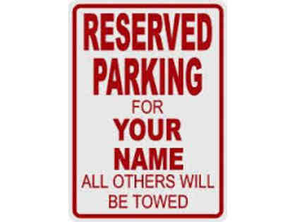 Reserved Parking Spot and Carwash Bucket
