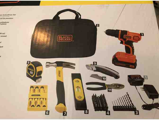 Stanley Black & Decker Drill and 65 Piece Project Kit