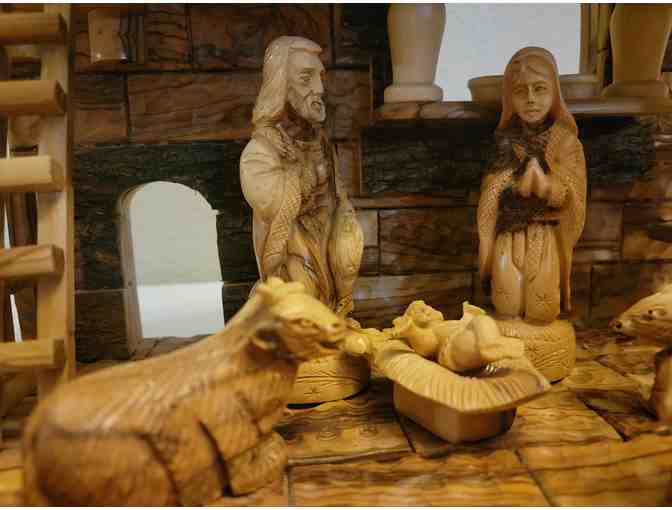 Wooden Nativity Set Made of Olive Wood in The Holy Land