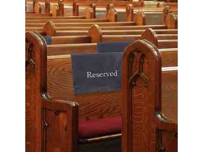 Reserved pew for 8th grade graduation