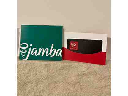 Energy for Errands (Jamba $50 Gift Card + Flair $50 Gift Card)