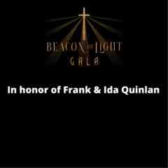 Sponsor: In honor of Frank and Ida Quinlan