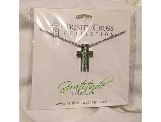 Trinity Cross Collection - Living in 'Gratitude' Peridot Necklace