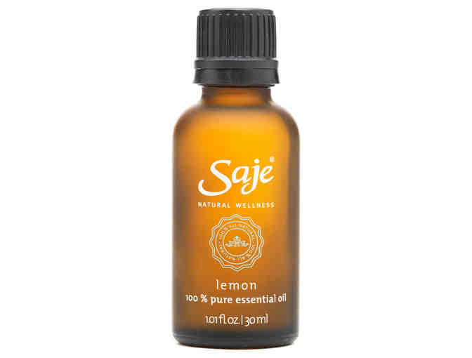 Saje Aroma Om Deluxe Ultrasonic Diffuser with Saje Lemon Essential Oil
