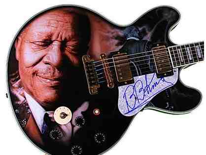 B.B. KING AUTOGRAPHED GIBSON LUCILLE AIRBRUSH GUITAR