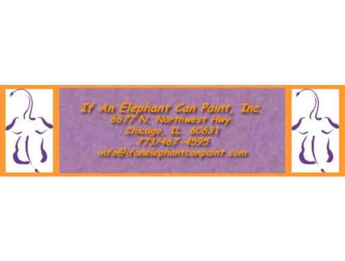 Hand painted fruitful serving bowl from If An Elephant Can Paint