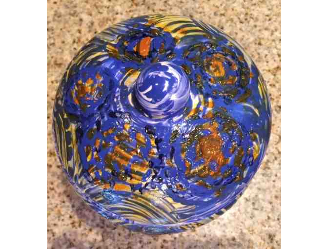 Starry Night Cookie Jar - made by students in room 212