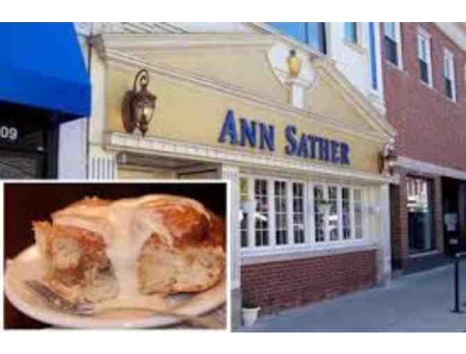 Ann Sather - $20- gift certificate